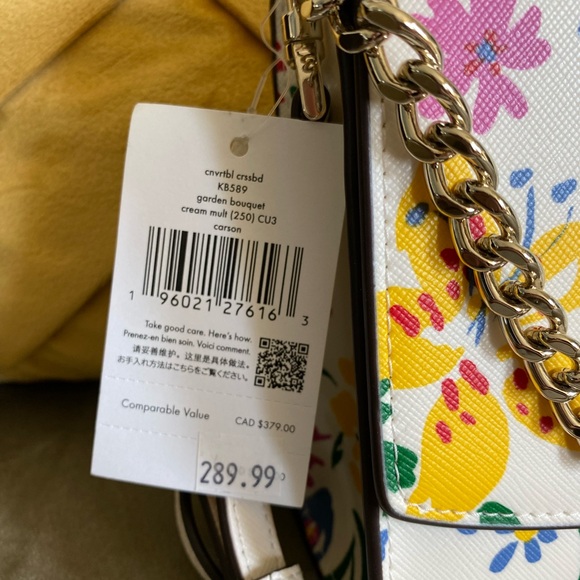 NWT Kate Spade “Carson Garden Bouquet” convertible crossbody bag - Picture 3 of 9